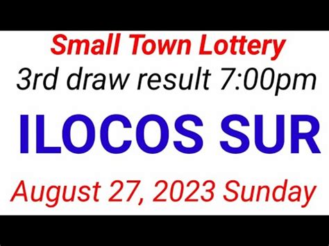 Mga video ng stl ilocos sur 3rd draw result today live.